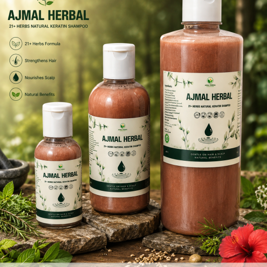 100ml Ajmal Herbal Natural Hair Shampoo | Anti-Hair Fall & Scalp Nourishment | Organic Herbal Formula